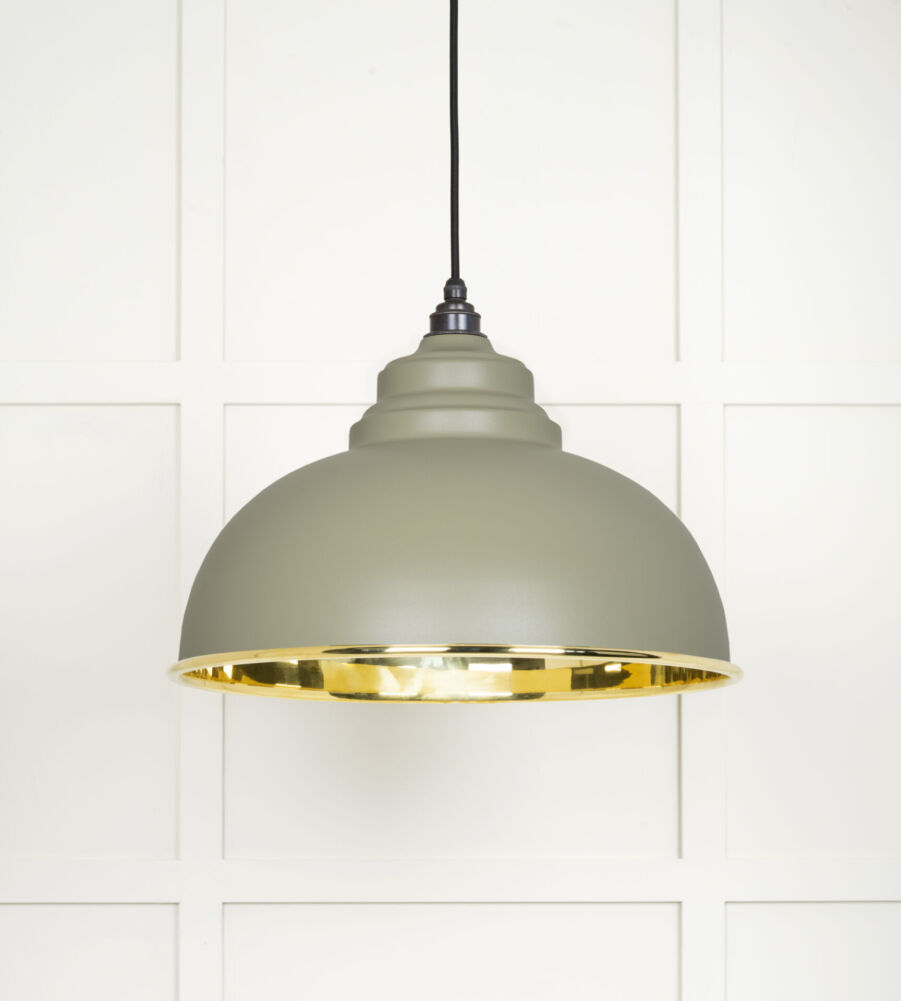 From The Anvil Smooth Brass Harborne Pendant in Tump