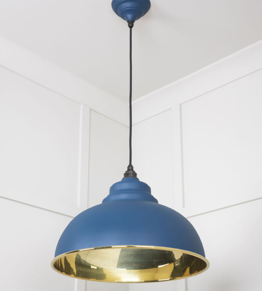 From The Anvil Smooth Brass Harborne Pendant in Upstream - Image 4
