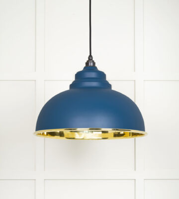 From The Anvil Smooth Brass Harborne Pendant In Upstream