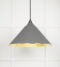 From The Anvil Hammered Brass Hockley Pendant in Bluff