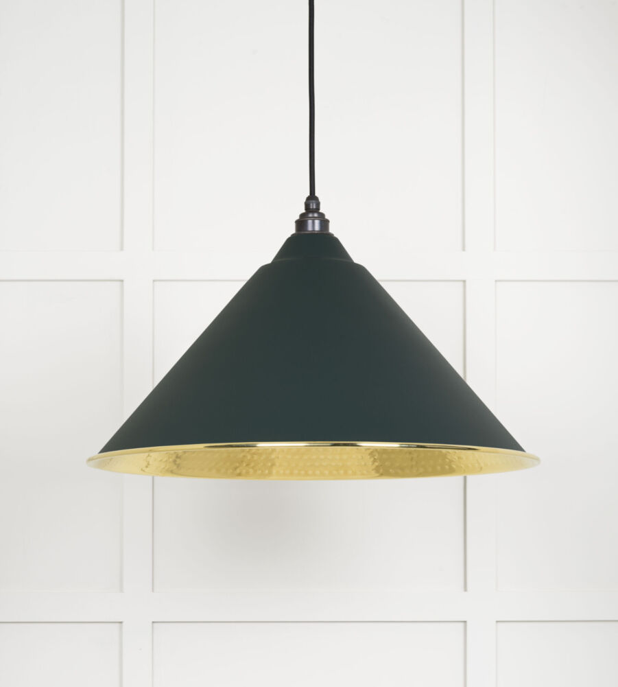 From The Anvil Hammered Brass Hockley Pendant in Dingle - Image 3