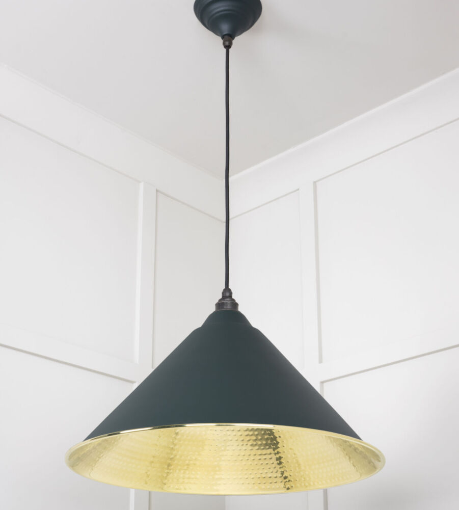 From The Anvil Hammered Brass Hockley Pendant in Dingle - Image 4