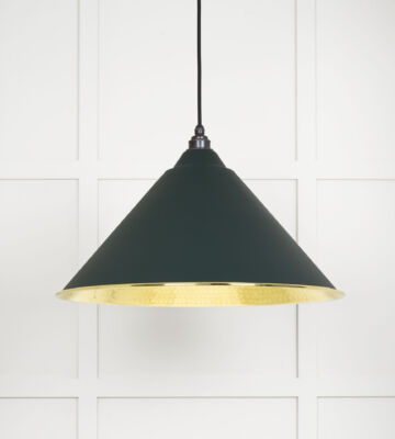 From The Anvil Hammered Brass Hockley Pendant in Dingle
