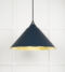 From The Anvil Hammered Brass Hockley Pendant in Dusk