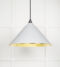From The Anvil Hammered Brass Hockley Pendant in Flock