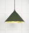 From The Anvil Hammered Brass Hockley Pendant in Heath