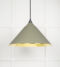 From The Anvil Hammered Brass Hockley Pendant in Tump