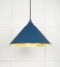 From The Anvil Hammered Brass Hockley Pendant in Upstream