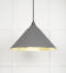 From The Anvil Smooth Brass Hockley Pendant in Bluff