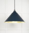 From The Anvil Smooth Brass Hockley Pendant in Dusk