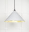 From The Anvil Smooth Brass Hockley Pendant in Flock