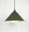 From The Anvil Smooth Brass Hockley Pendant in Heath