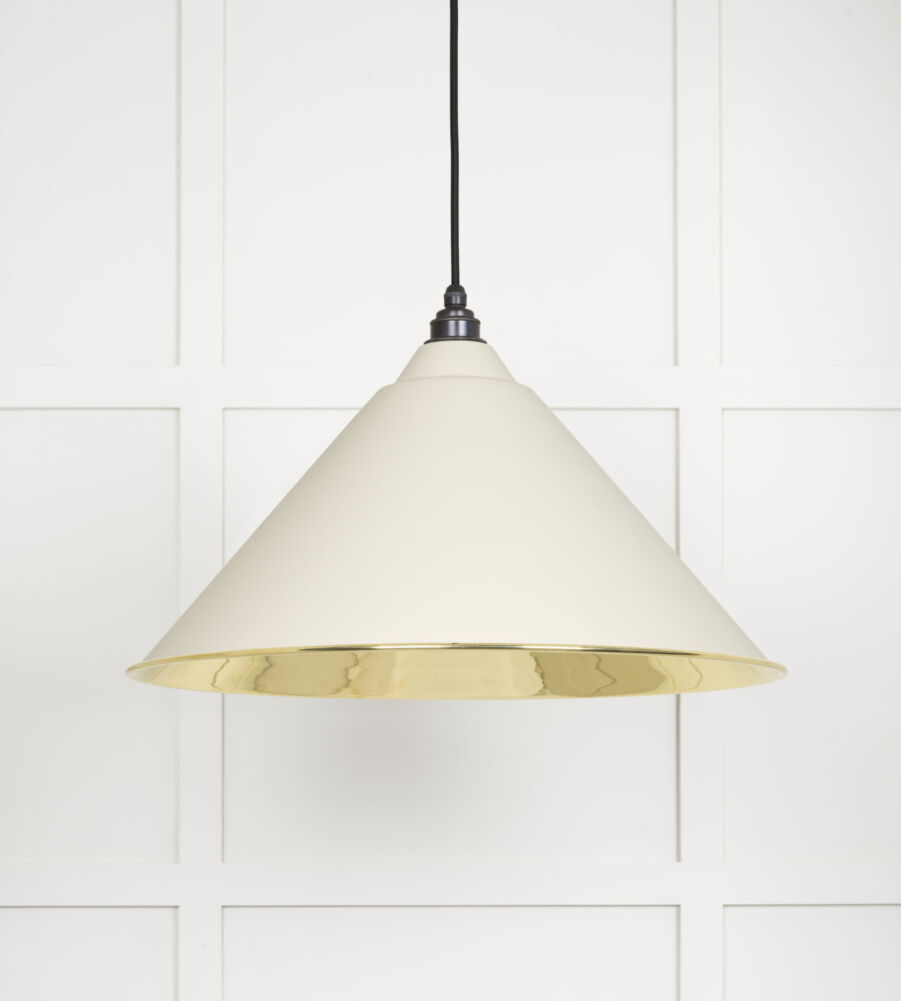 From The Anvil Smooth Brass Hockley Pendant in Teasel - Image 3