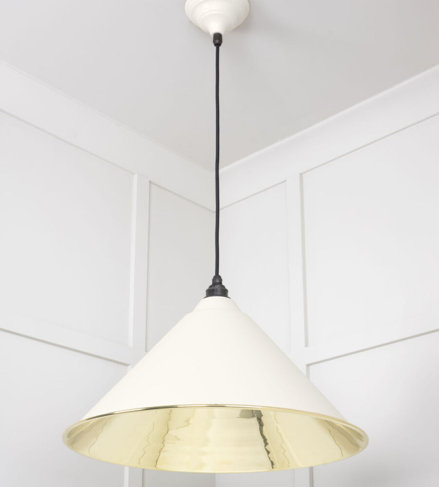 From The Anvil Smooth Brass Hockley Pendant in Teasel - Image 4