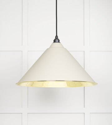 From The Anvil Smooth Brass Hockley Pendant In Teasel