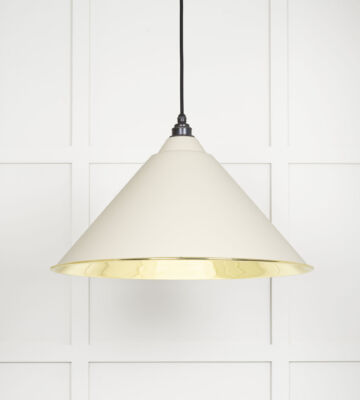 From The Anvil Smooth Brass Hockley Pendant in Teasel