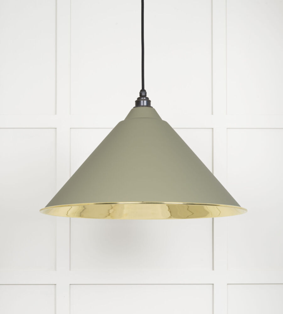 From The Anvil Smooth Brass Hockley Pendant in Tump - Image 3