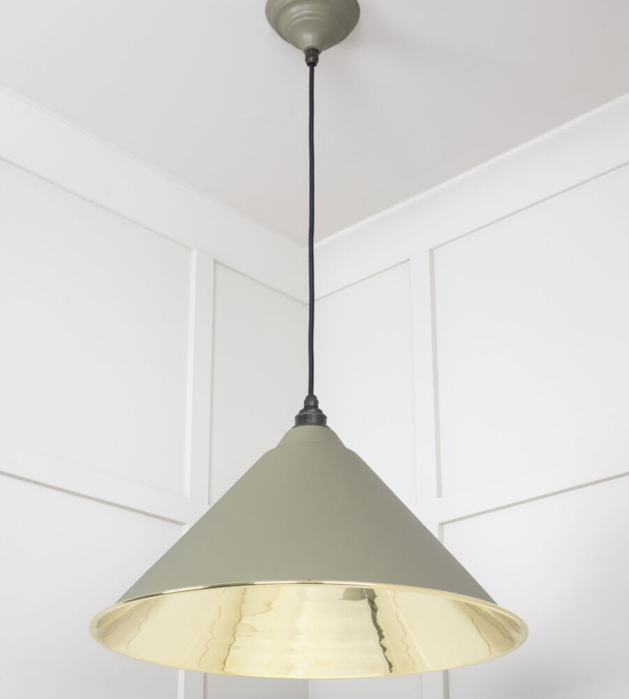 From The Anvil Smooth Brass Hockley Pendant in Tump - Image 4