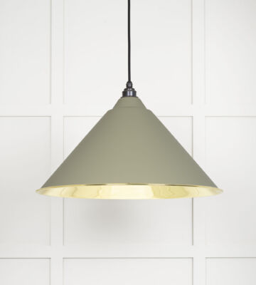 From The Anvil Smooth Brass Hockley Pendant in Tump