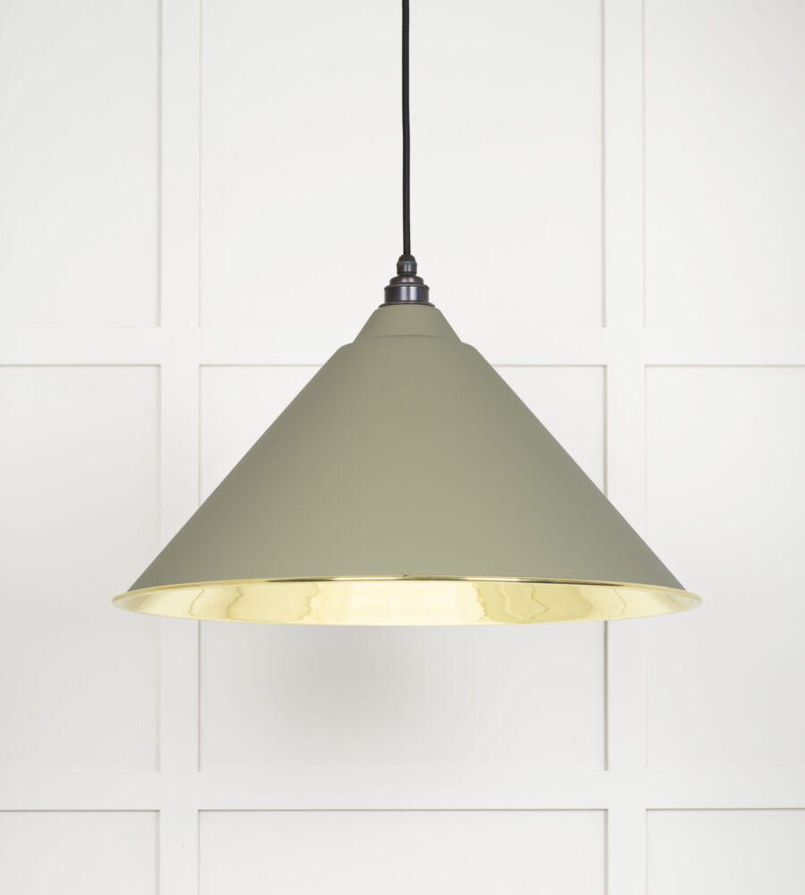 From The Anvil Smooth Brass Hockley Pendant in Tump