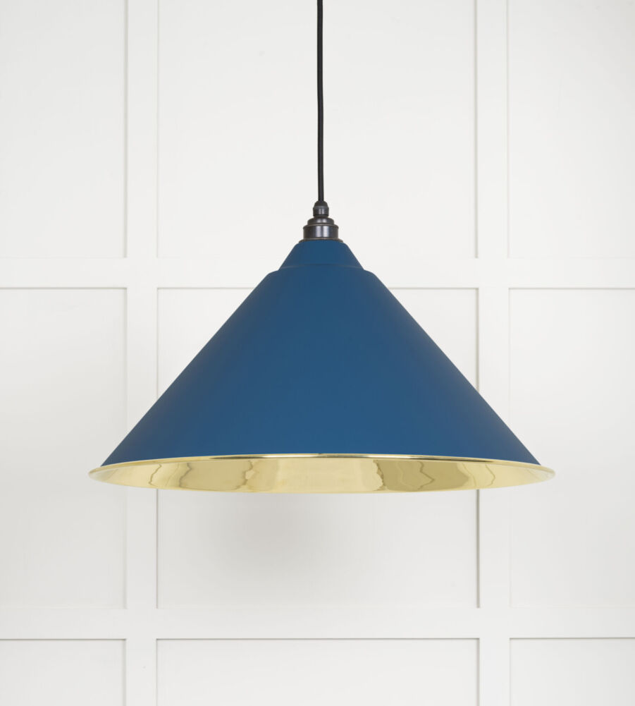 From The Anvil Smooth Brass Hockley Pendant in Upstream - Image 3