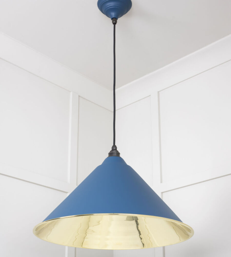 From The Anvil Smooth Brass Hockley Pendant in Upstream - Image 4