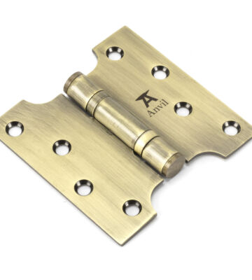 From The Anvil Aged Brass 4″ x 2″ x 4″  Parliament Hinge (pair) ss