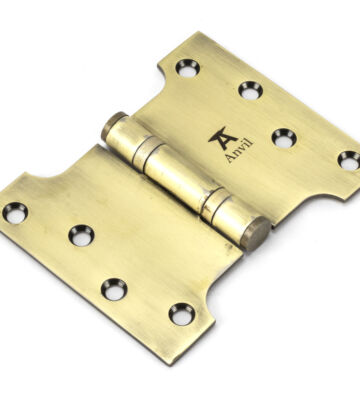 From The Anvil Aged Brass 4″ x 3″ x 5″  Parliament Hinge (pair) ss