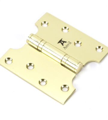 From The Anvil Polished Brass 4″ x 2″ x 4″  Parliament Hinge (pair) ss