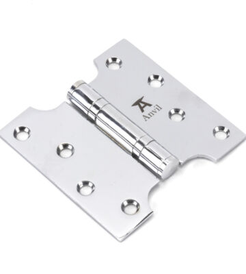 From The Anvil Polished Chrome 4″ X 2″ X 4″  Parliament Hinge (pair) Ss