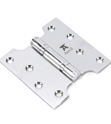 From The Anvil Polished Chrome 4″ x 2″ x 4″  Parliament Hinge (pair) ss