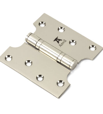 From The Anvil Polished Nickel 4″ X 2″ X 4″  Parliament Hinge (pair) Ss
