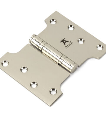 From The Anvil Polished Nickel 4″ x 3″ x 5″  Parliament Hinge (pair) ss