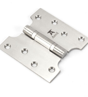 From The Anvil Satin SS 4″ X 2″ X 4″  Parliament Hinge (pair)