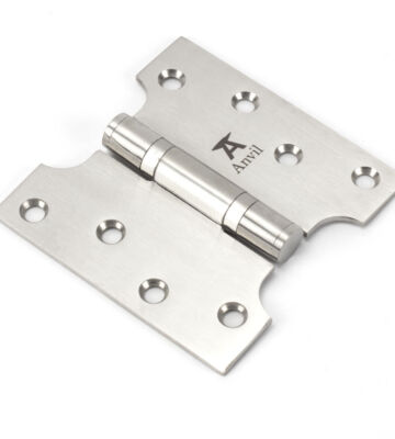 From The Anvil Satin SS 4″ x 2″ x 4″  Parliament Hinge (pair)