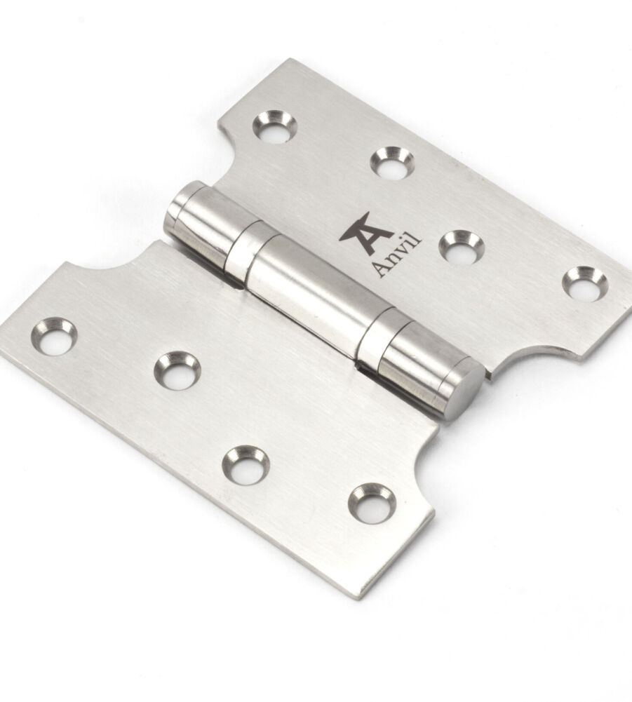 From The Anvil Satin SS 4" x 2" x 4"  Parliament Hinge (pair)