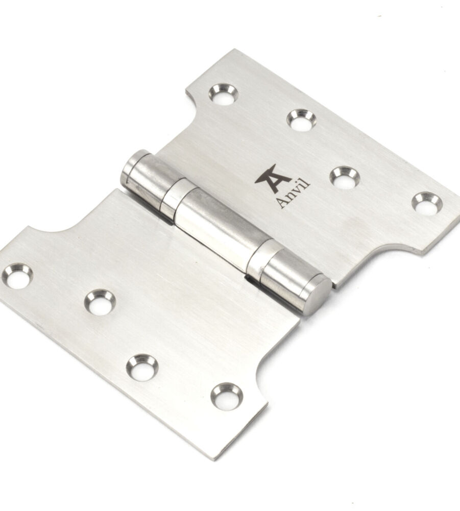 From The Anvil Satin SS 4" x 3" x 5"  Parliament Hinge (pair)
