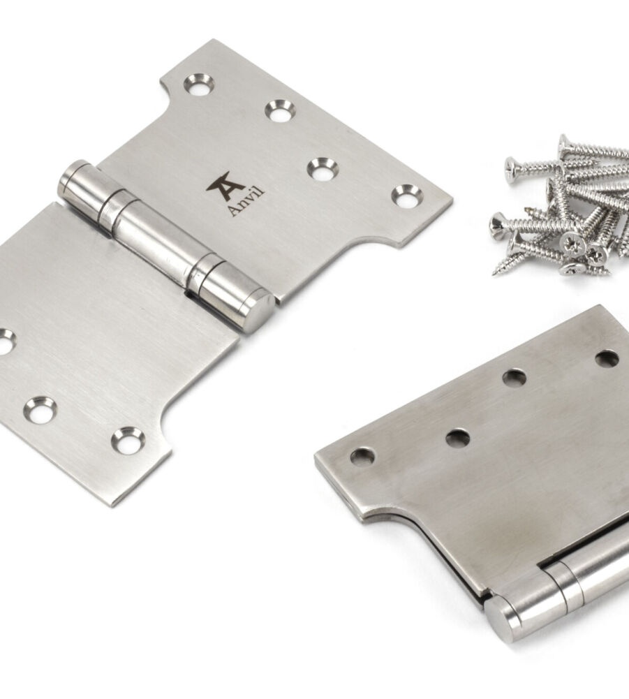 From The Anvil Satin SS 4" x 4" x 6"  Parliament Hinge (pair) - Image 3