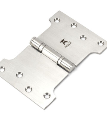 From The Anvil Satin SS 4″ X 4″ X 6″  Parliament Hinge (pair)