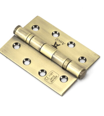 Aged Brass 4″ Ball Bearing Butt Hinge (pair)