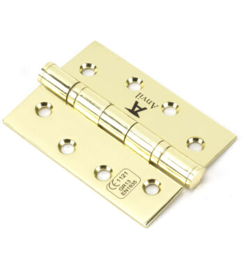 From The Anvil Polished Brass 4″ Ball Bearing Butt Hinge (pair) Ss