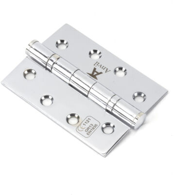 From The Anvil Polished Chrome 4″ Ball Bearing Butt Hinge (pair) Ss