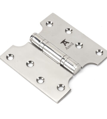 From The Anvil Polished SS 4″ X 2″ X 4″  Parliament Hinge (pair)