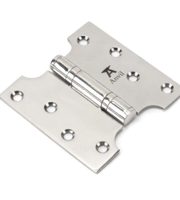 From The Anvil Polished SS 4″ x 2″ x 4″  Parliament Hinge (pair)