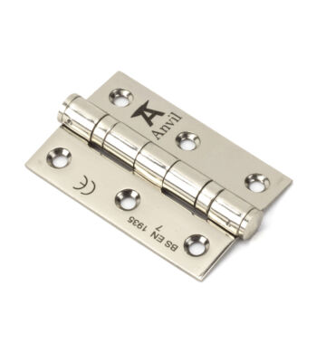 From The Anvil Polished Nickel 3″ Ball Bearing Butt Hinge (pair) Ss