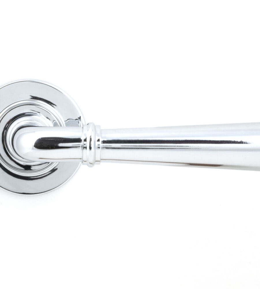 From The Anvil Polished Chrome Newbury Lever on Rose Set (Plain) - Unsprung - Image 3