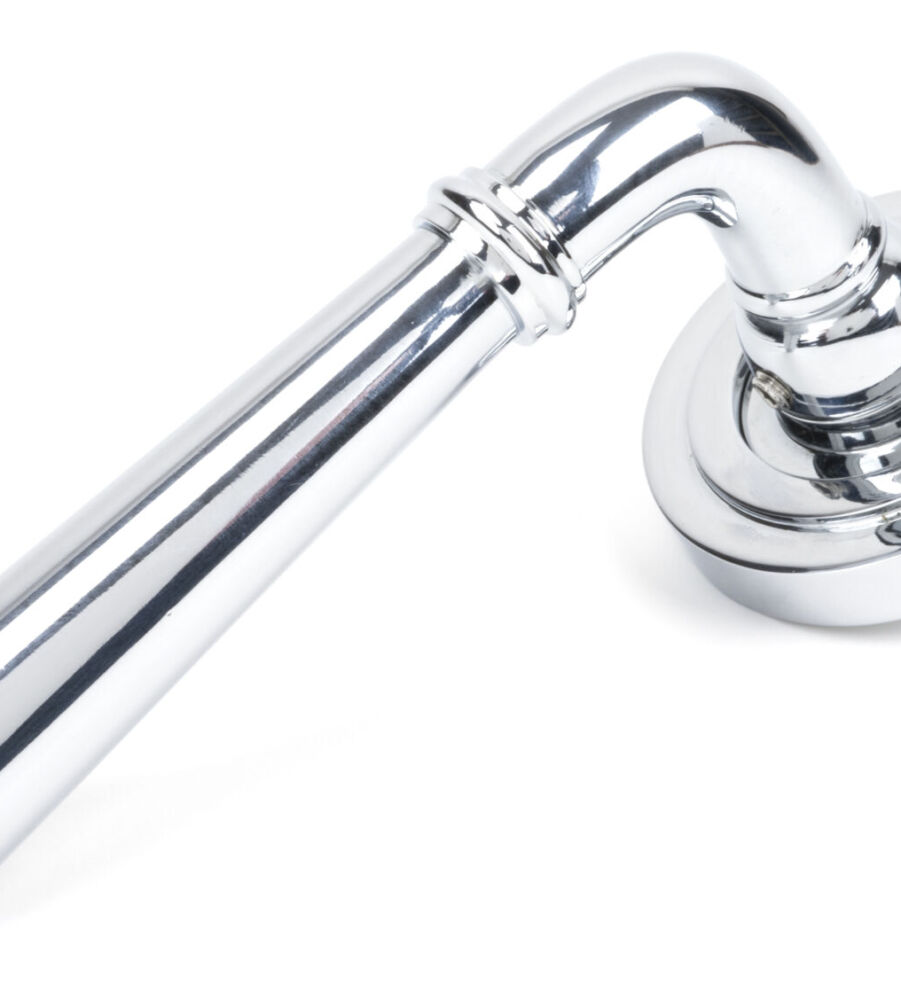 From The Anvil Polished Chrome Newbury Lever on Rose Set (Art Deco) - Unsprung