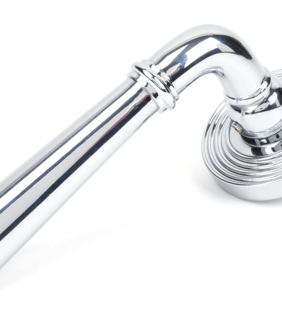 From The Anvil Polished Chrome Newbury Lever on Rose Set (Beehive) - Unsprung