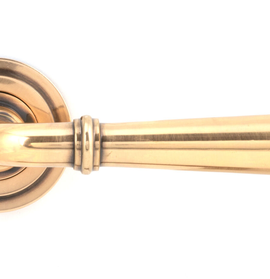 From The Anvil Polished Bronze Newbury Lever on Rose Set (Art Deco) - Unsprung - Image 3