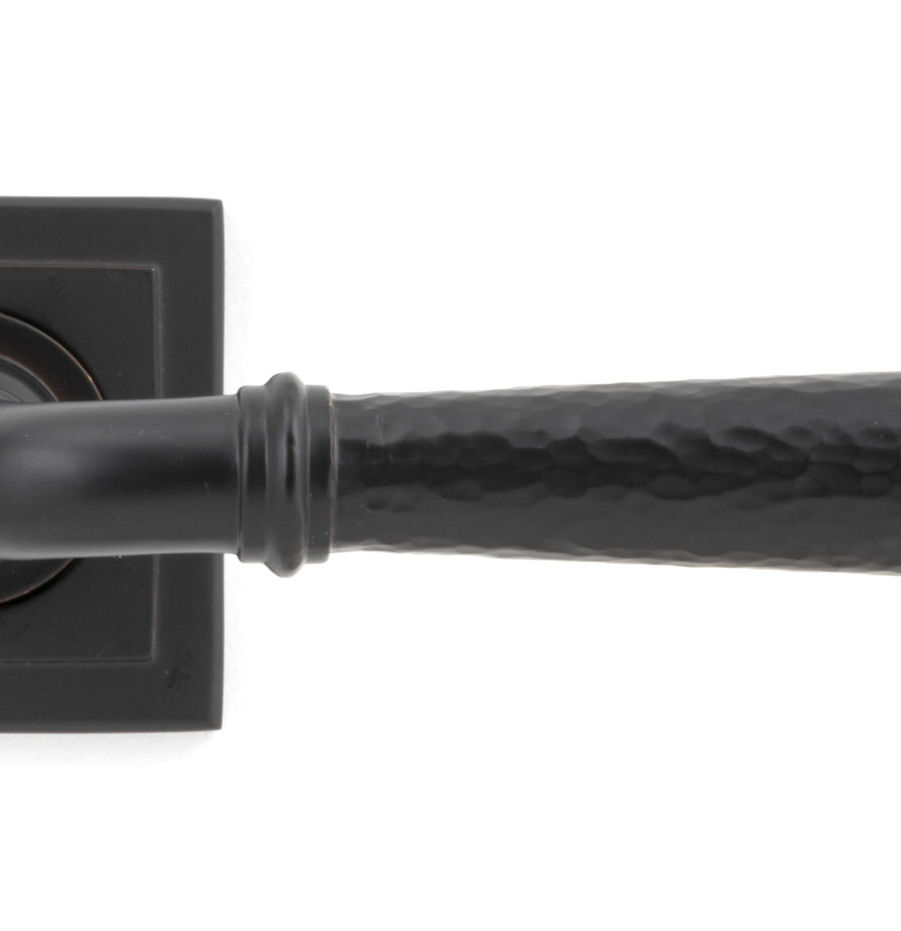 From The Anvil Aged Bronze Hammered Newbury Lever on Rose Set (Square) - Unsprung - Image 3